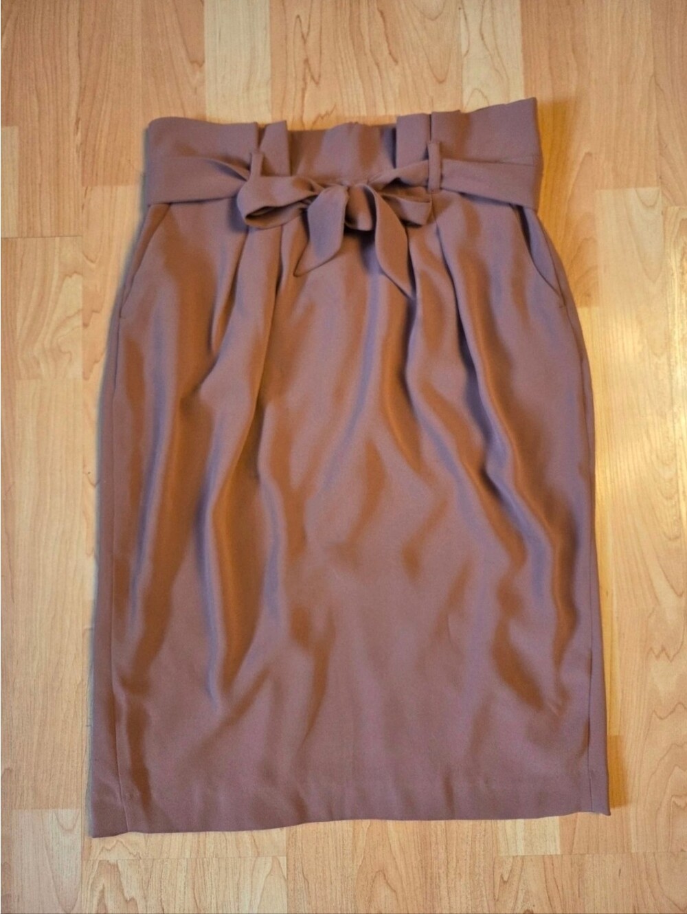 RW & Co paper bag tie waist skirt